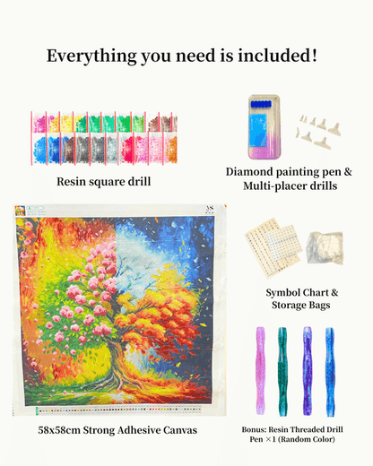 Four Seasons Tree Diamond Painting