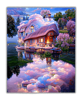 Pink Dreamhouse Painting By Numbers