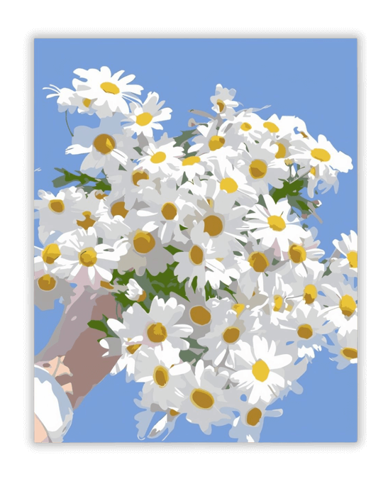 Sunlit Daisies Painting By Numbers