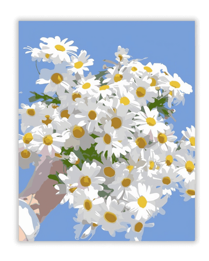 Sunlit Daisies Painting By Numbers