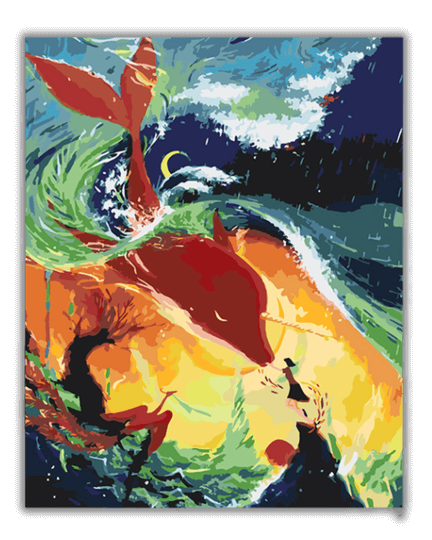 Big Fish and Begonia Painting By Numbers